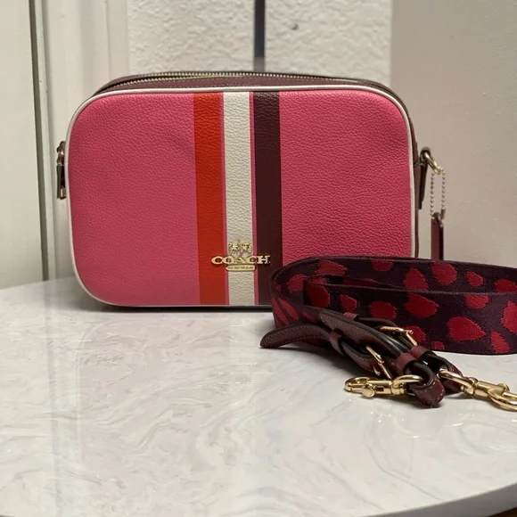 Coach Jes Crossbody in Pink Color block with Matching Wallet - Picture 2 of 14